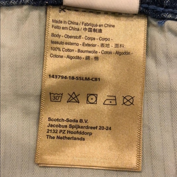 Scotch & Soda Embroidered Denim Shorts NWT - Picture 9 of 10